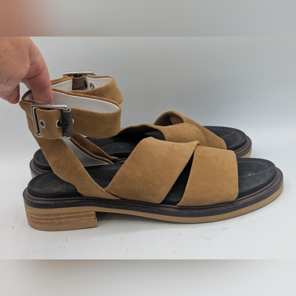 RAG & BONE SLAYTON SANDAL ANKLE ITALIAN LEATHER GOLDEN BROWN 38.5 - Picture 4 of 8